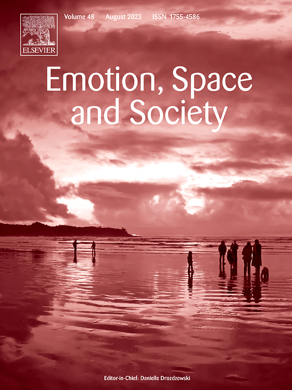 Go to journal home page - Emotion, Space and Society